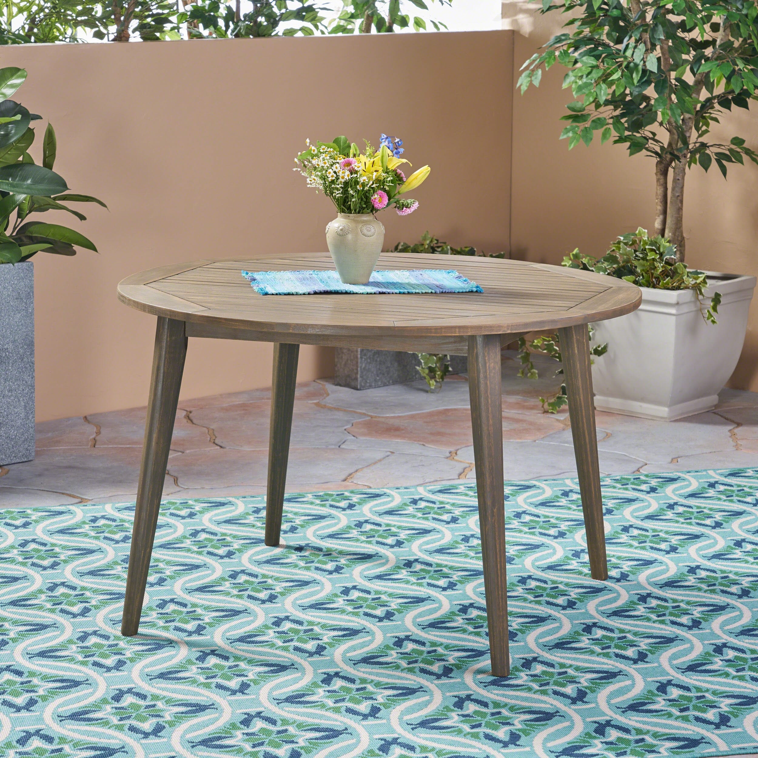 Stamford Outdoor Acacia Dining Table By Christopher Knight Home