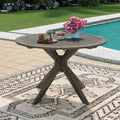 Stamford Outdoor Acacia Wood Round Dining Table By Christopher Knight Home