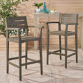 Stamford Outdoor Acacia Wood Barstool By Christopher Knight Home