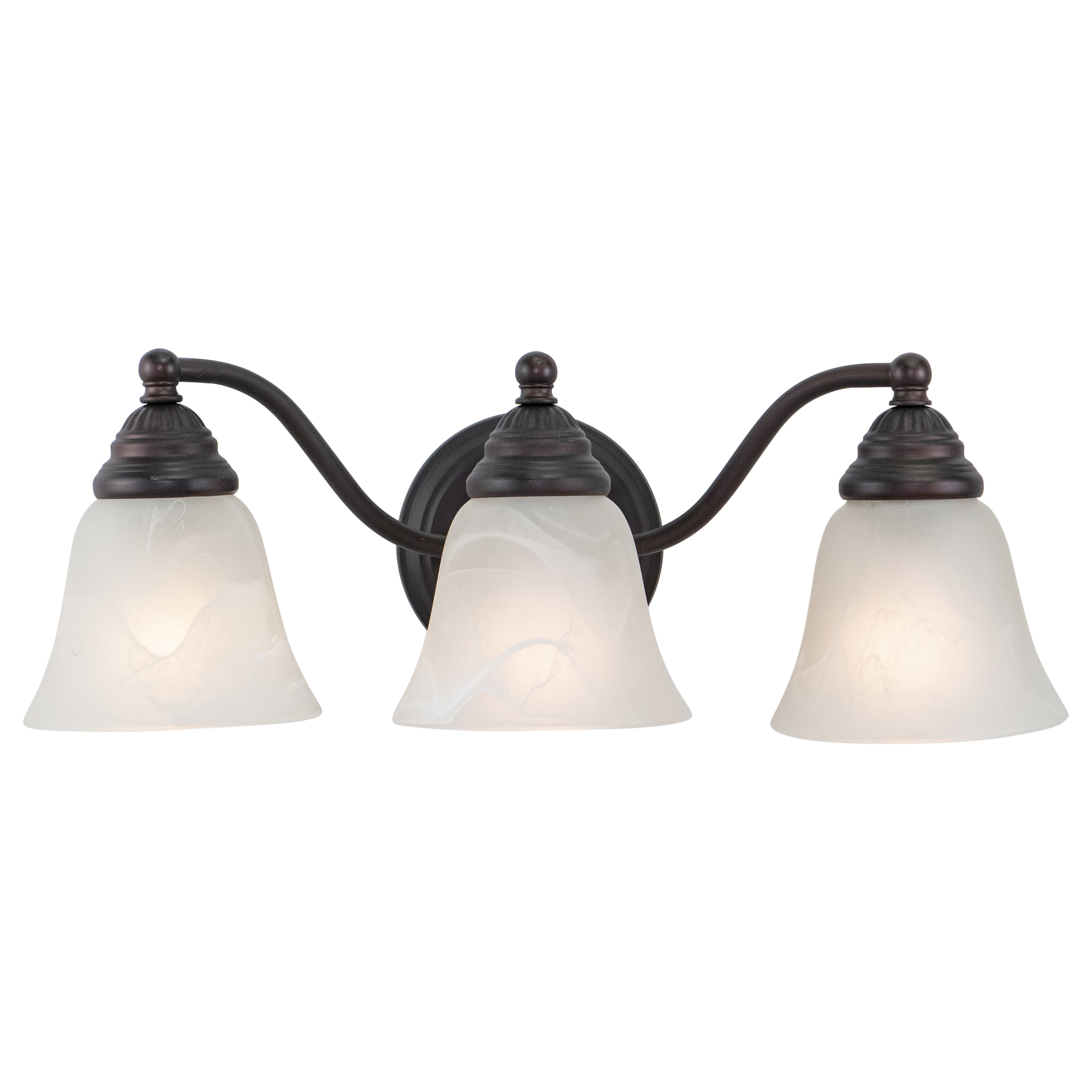 Standford 3 Light Bronze Bathroom Vanity Fixture 19 In W X 7 In H X 7 In D