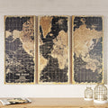 Stanford World Map Wall Decor Pack Of 3