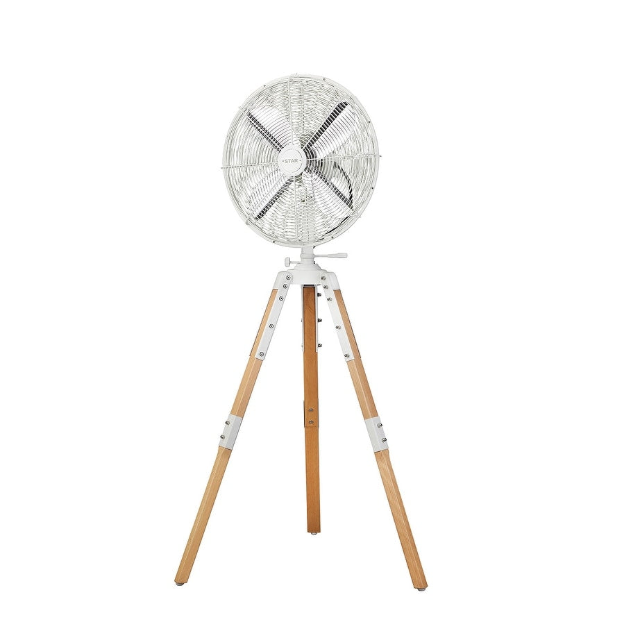 Star Fans Star Tripod 16 Inch Stand Fan With Wooden Legs