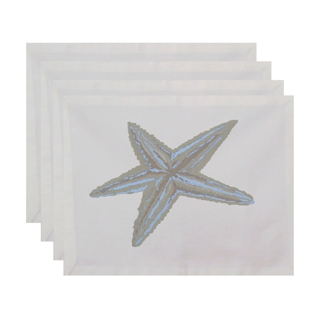 Star Fish Coastal Print Table Top Placemat Set Of 4