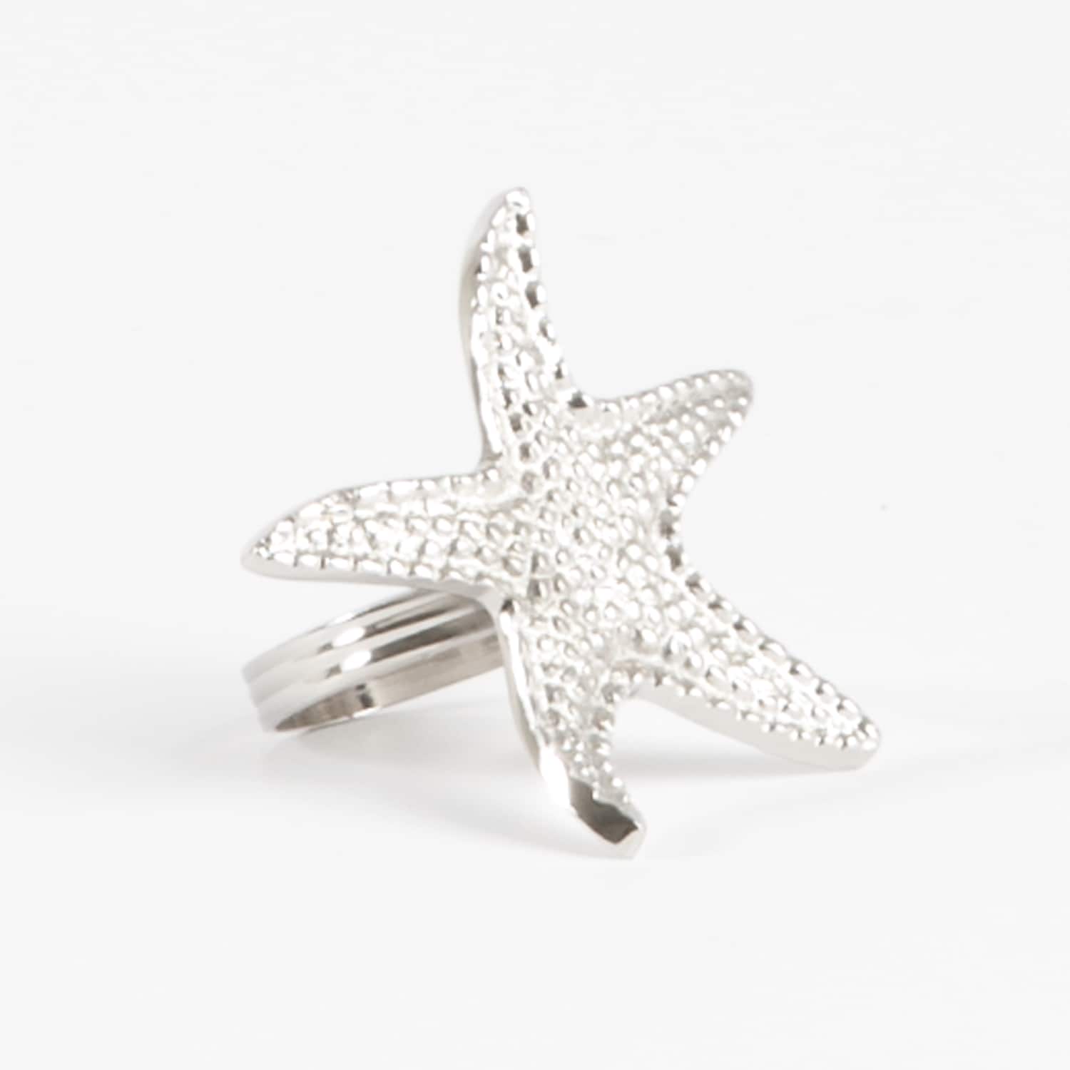 Star Fish Design Napkin Ring Set Of 4