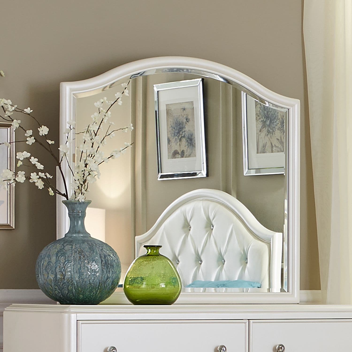 Stardust Liberty White Iridescent Mirror