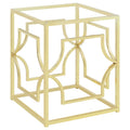 Silver Orchid Crawford Metallic Square Dining Table Base