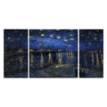 Starry Night Over Rhone A Premium Multi Piece Art Available In 3 Sizes