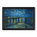 Starry Night Over The Rhone 1888 Vincent Van Gogh Custom Framed Canvas