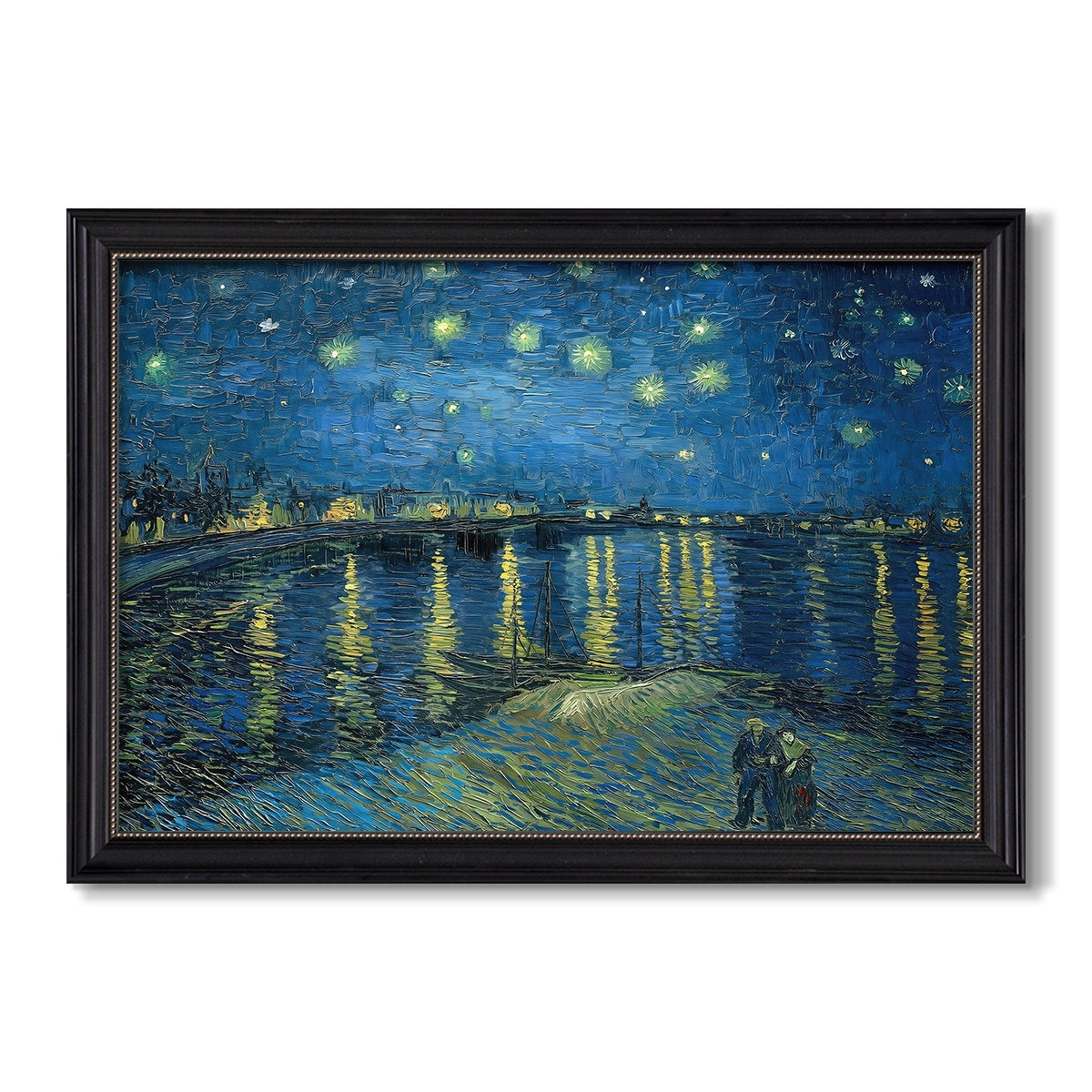 Starry Night Over The Rhone 1888 Vincent Van Gogh Custom Framed Canvas