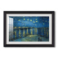 Starry Night Over The Rhone 1888 Vincent Van Gogh Custom Framed Print