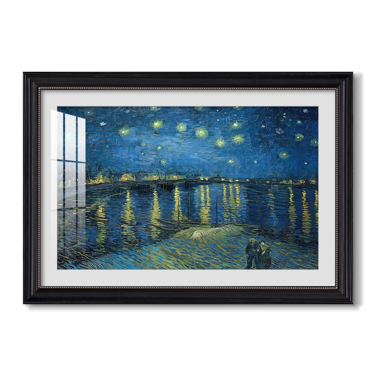 Starry Night Over The Rhone 1888 Vincent Van Gogh Custom Framed Print