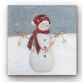 Starry Snowman Gallery Wrapped Canvas