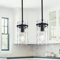 Starsky 1 Light 4.72 Hammered Glass Mini Cylinder Pendant For Kitchen Island Set Of 2