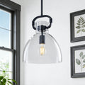 Starsky 1 Light Industrial Pendant With Glass Shade