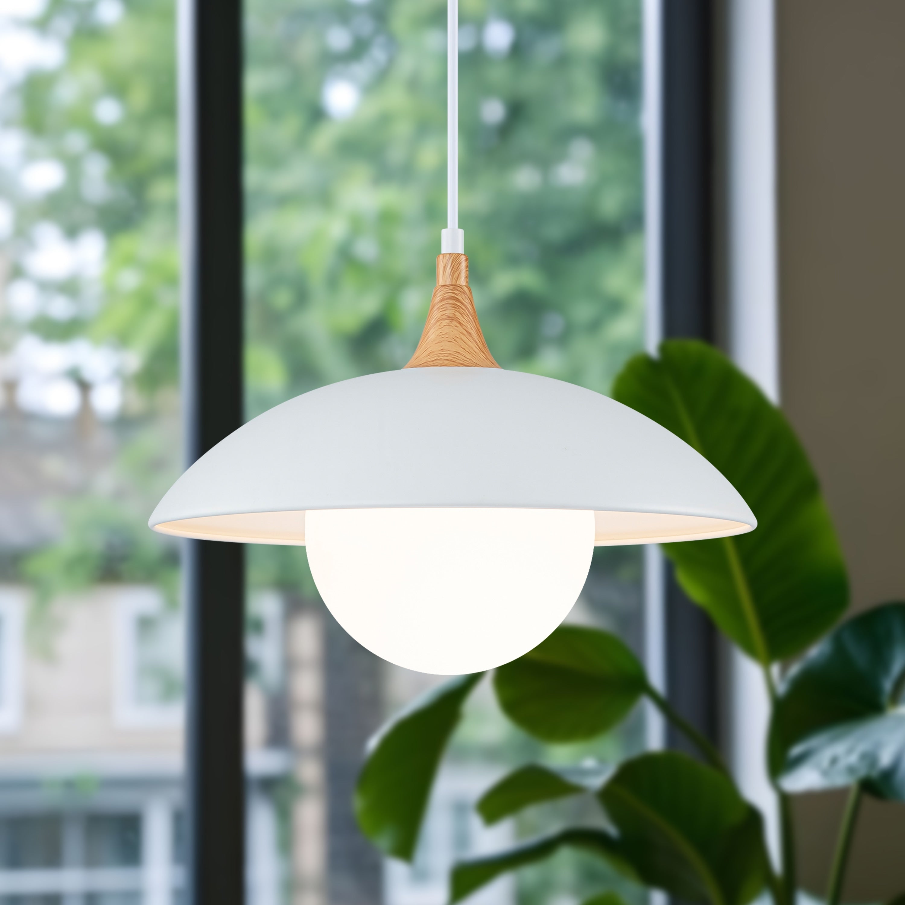 Starsky 1 Light Scandinavian Nordic Dome Pendant White