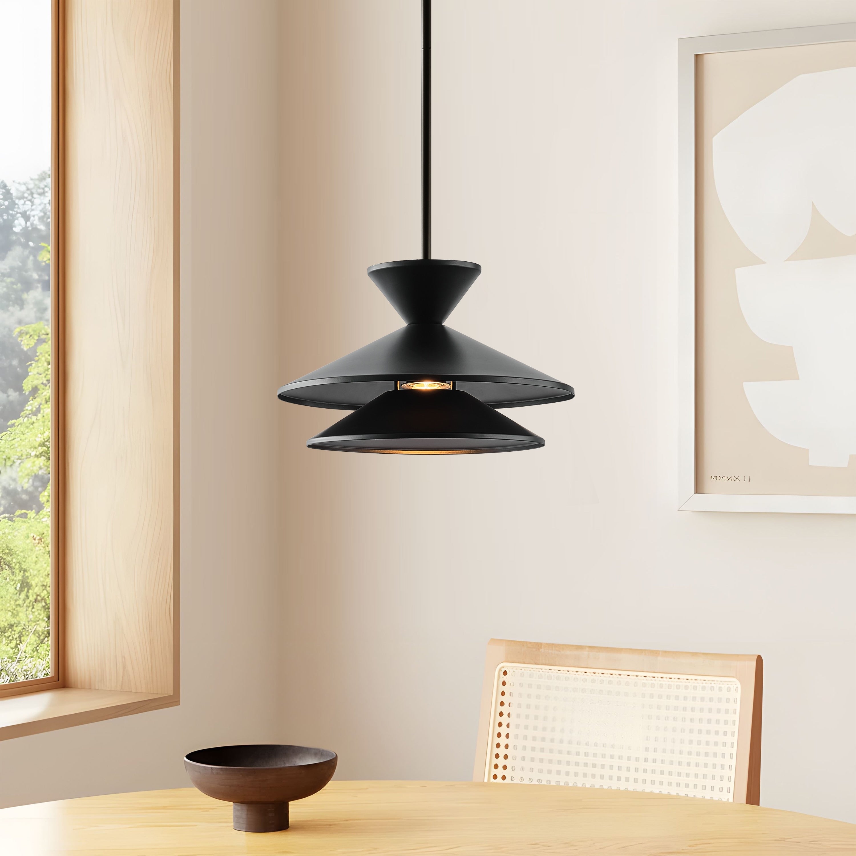 Starsky 1 Light Scandinavian Tiered Cone Shaped Pendant Light For Kitchen Island