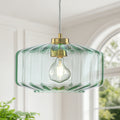 Starsky 1 Light Textured Glass Drum Pendant Light