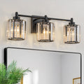 Starsky 3 Light Modern Dimmable Glass Crystal Vanity Light For Bathroom