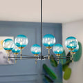 Starsky 8 Light Blue Bubble Novelty Candle Inspired Chandelier Black