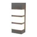 Afx State 12 Inch Ada Textured Grey Led Outdoor Sconce White Acrylic Shade