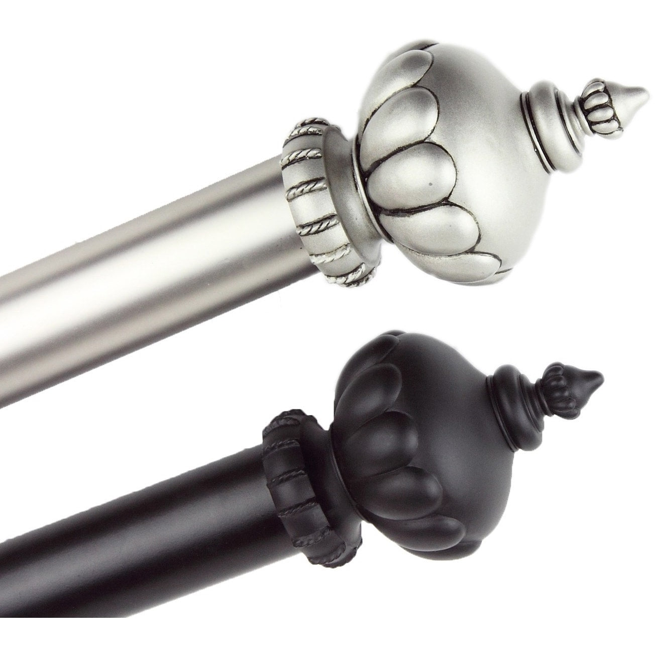 Instyledesign Stately Decorative Adjustable Curtain Rod Set