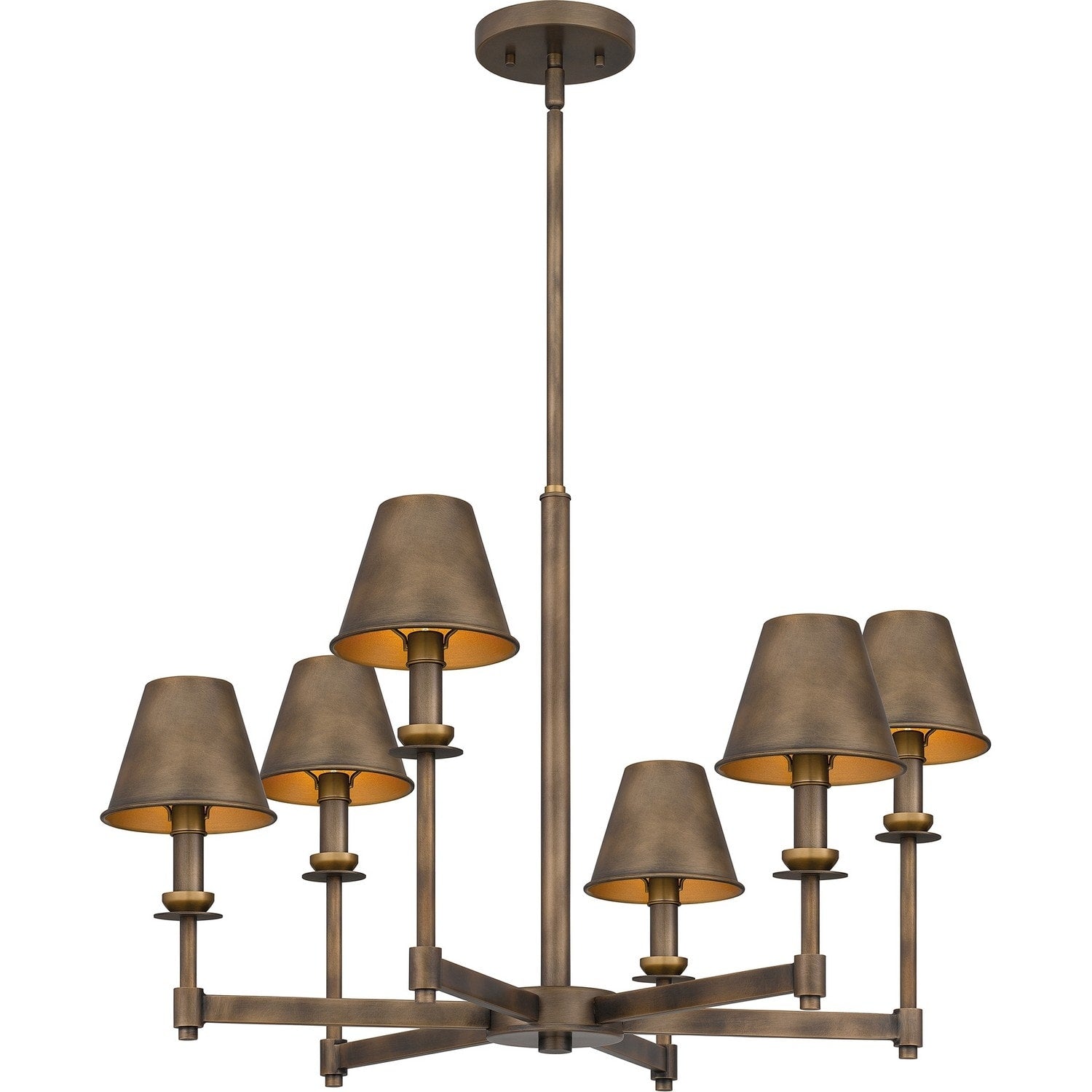 Statuary Bronze Six Light Chandelier From The Cross Collection