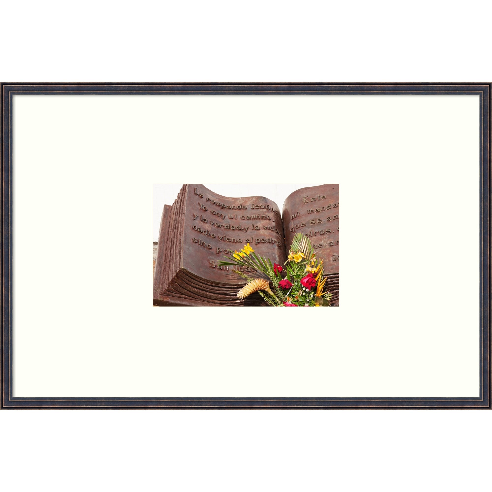 Statue Cristo De La Concordia Wood Framed Wall Art Print