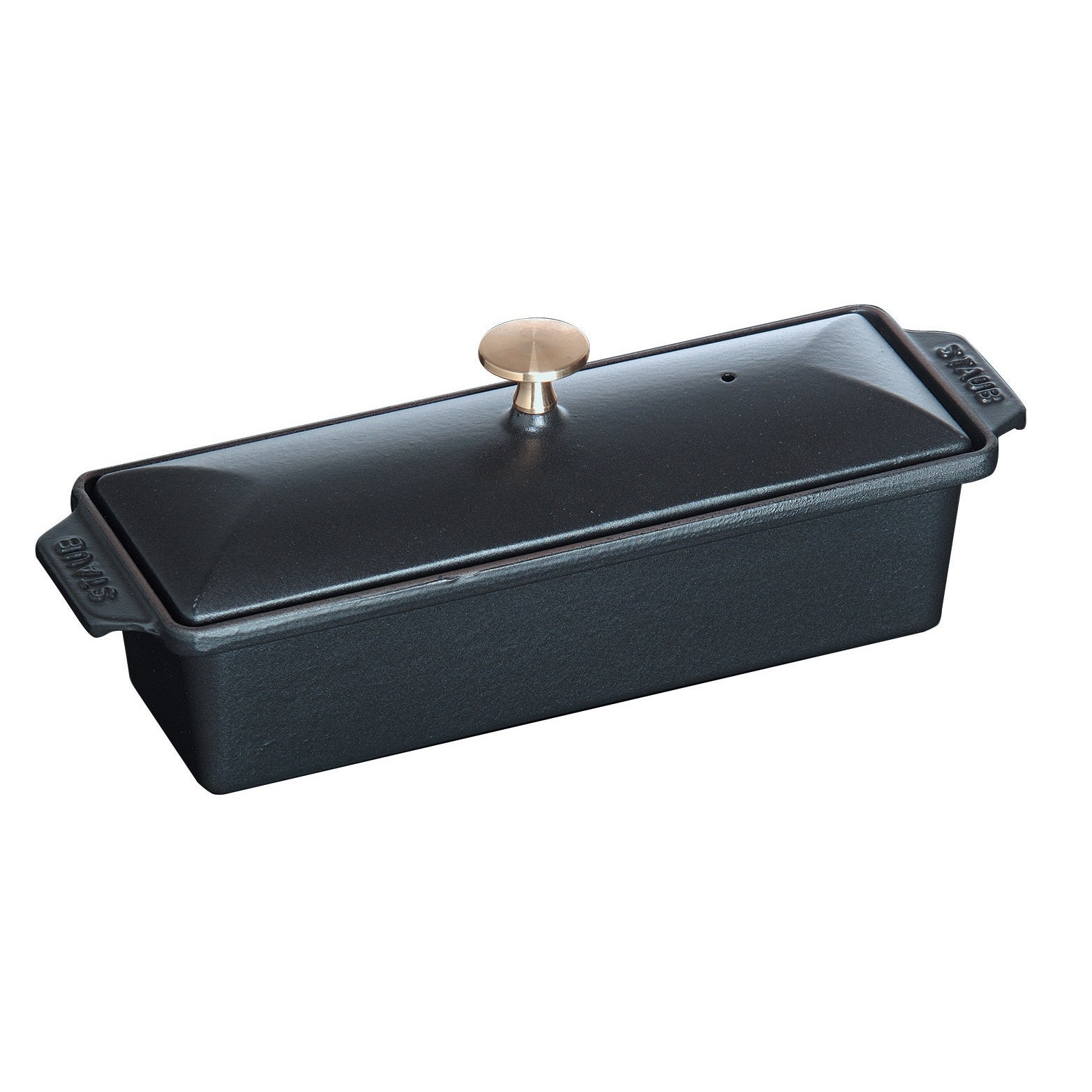 Staub Cast Iron 1.5 Qt Large Rectangular Terrine Matte Black