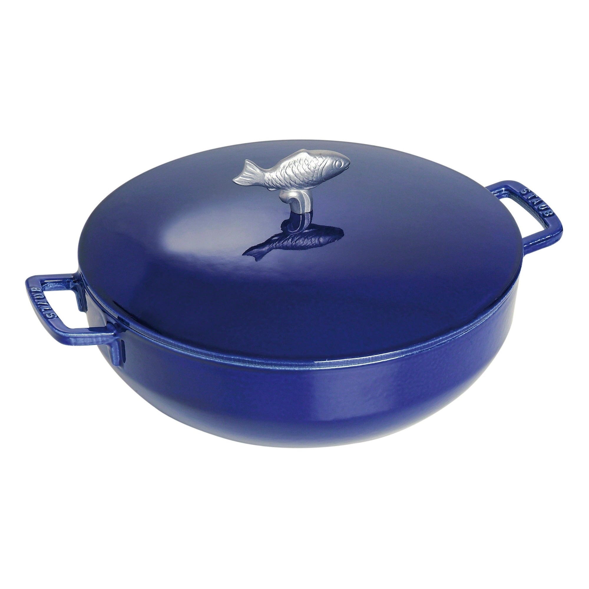 Staub Cast Iron 5 Qt Bouillabaisse Pot Dark Blue