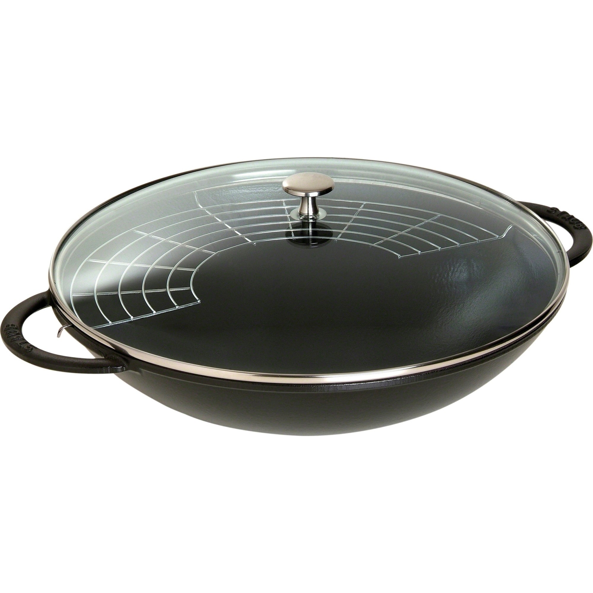 Staub Cast Iron 6 Qt Wok Matte Black