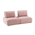 Stavan Modular 2 Seater Sofa Pink Boucle Adjustable Backs 73 Inch