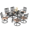 Phi Villa Metal Outdoor Patio Bistro Furniture Set