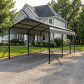 Steel Carport With Reinforced Frame Windproof Ground Anchors