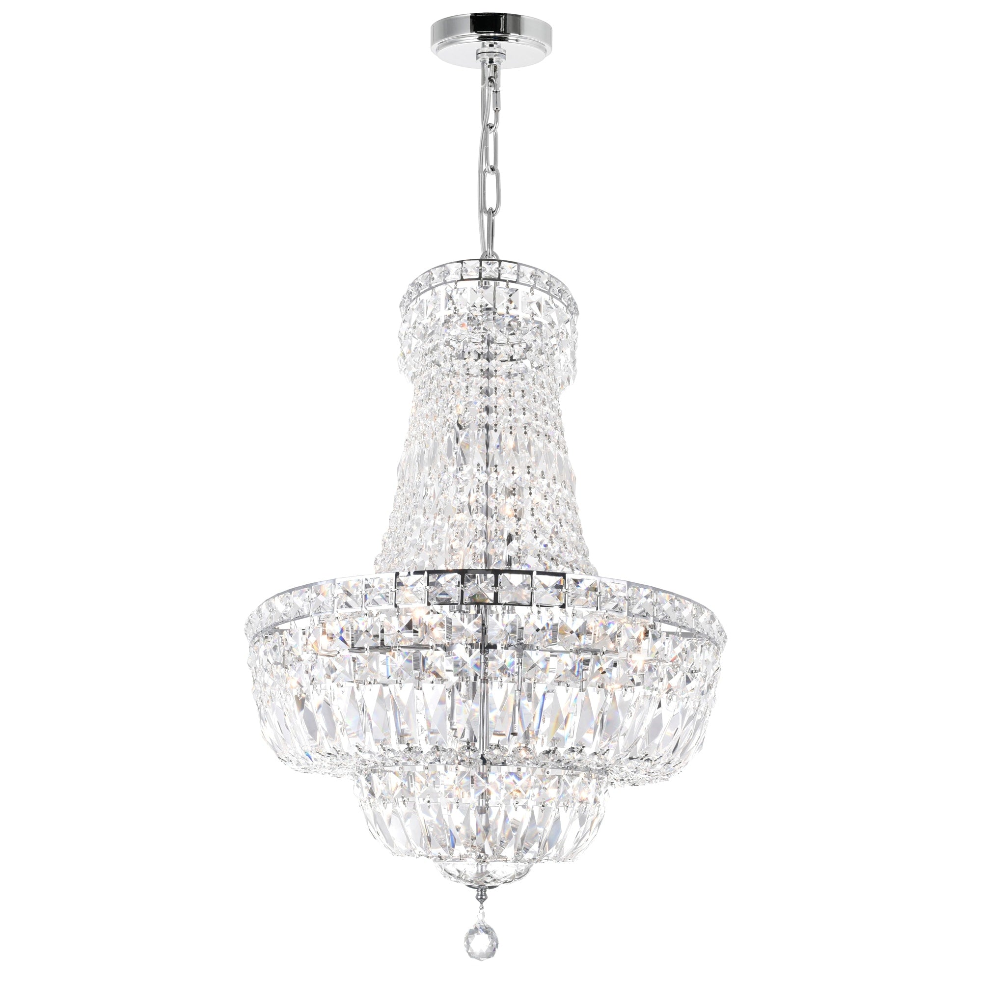 Gracewood Hollow Sanoussi 17 Light Chandelier With Chrome Finish