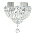 2 Light Flush Mount With Chrome Finish