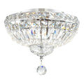 3 Light Flush Mount With Chrome Finish