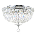 5 Light Flush Mount With Chrome Finish