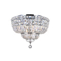8 Light Chrome Stainless Steel Flush Mount