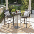 Stella Outdoor 3 Piece Wicker 26 Inch Round Bar Set By Christopher Knight Home