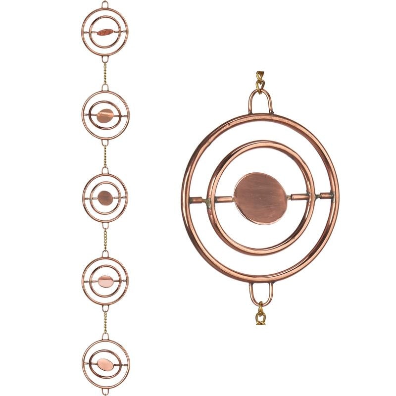 Stellar Pure Copper 8.5 Ft. Rain Chain By Good Directions