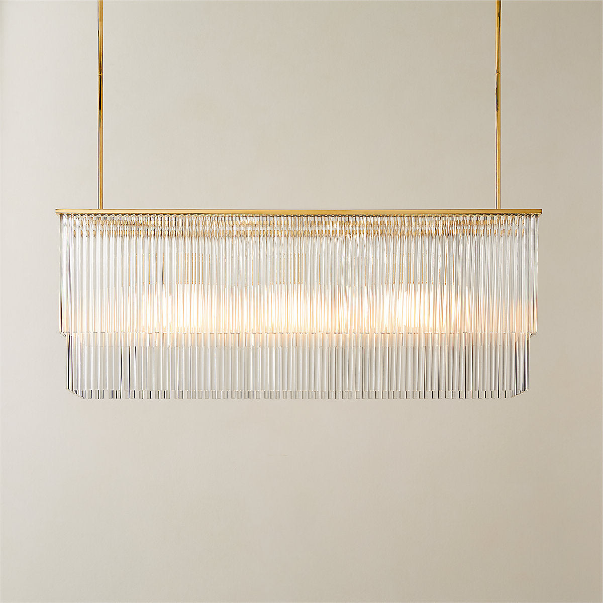 Stellar 2-Tier Square Glass Pendant Light