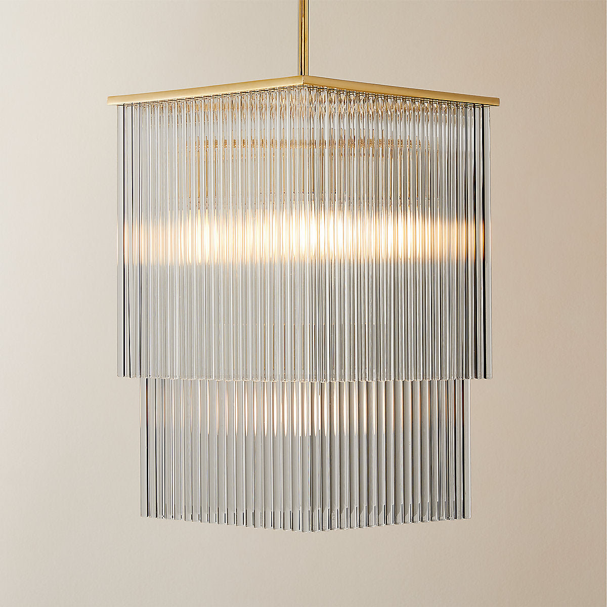 Stellar 2-Tier Round Glass Pendant Light