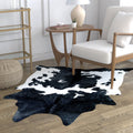 Steppe Hides Odense Ivory Black Area Rug