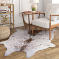 Steppe Hides Stavenger Ivory Brown Area Rug