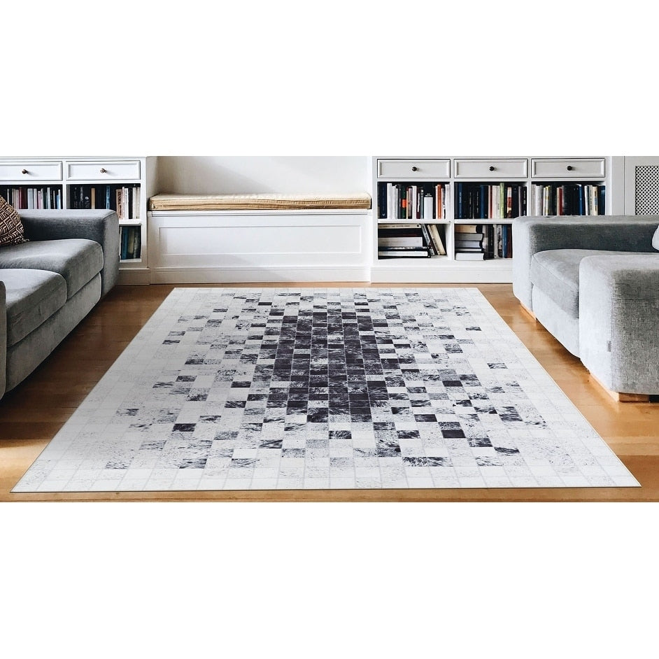 Steppe New Moon Ivory Gray Area Rug