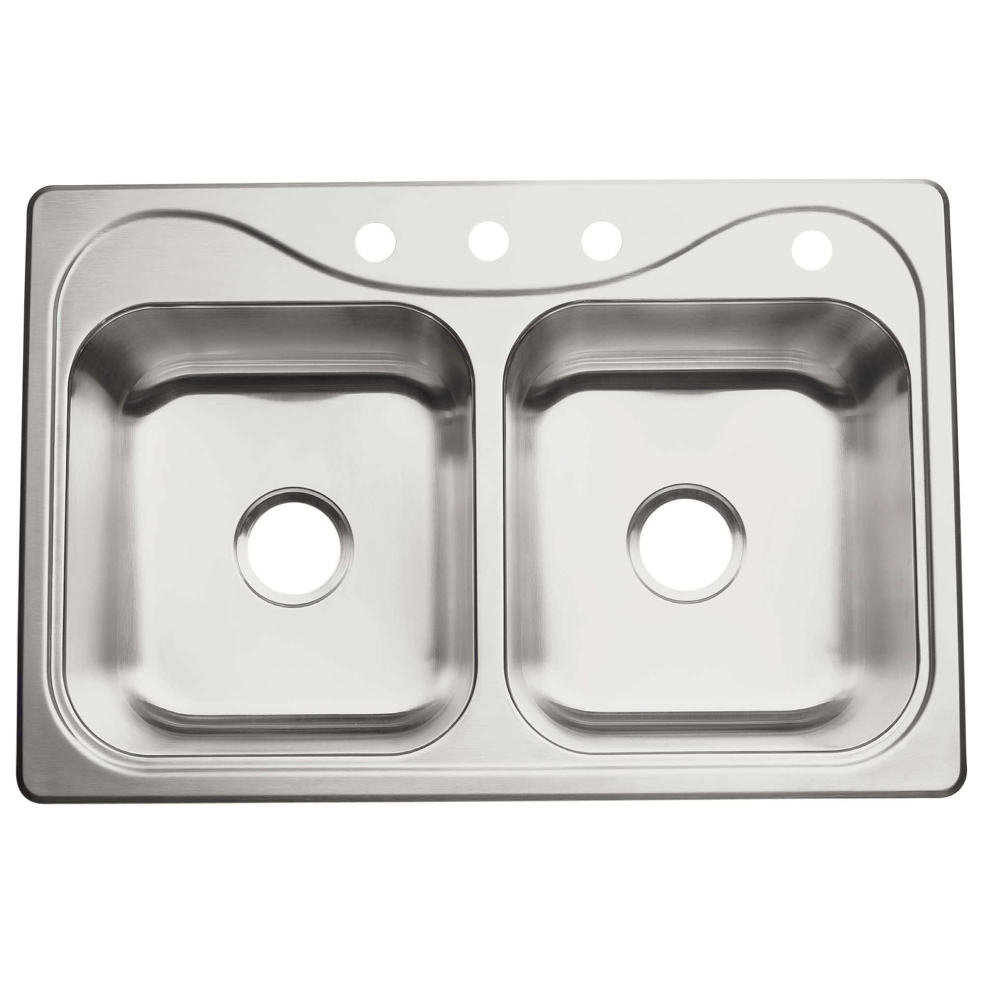 Sterling 11402 4 Southhaven 33In Double Basin Drop In Stainless Steel Kitchen Sink With Silentshield Stainless Steel
