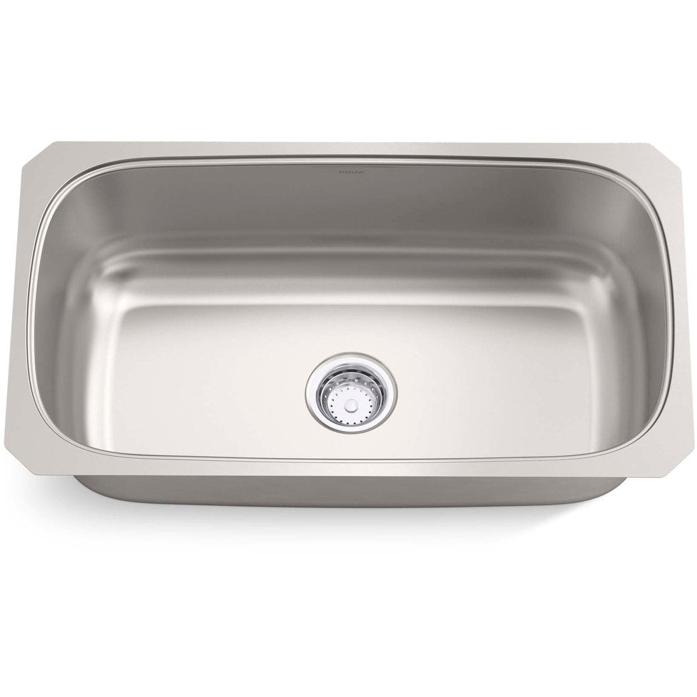 Sterling 36595 Valton 32 3 16 Undermount Single Basin Stainless Steel Stainless Steel