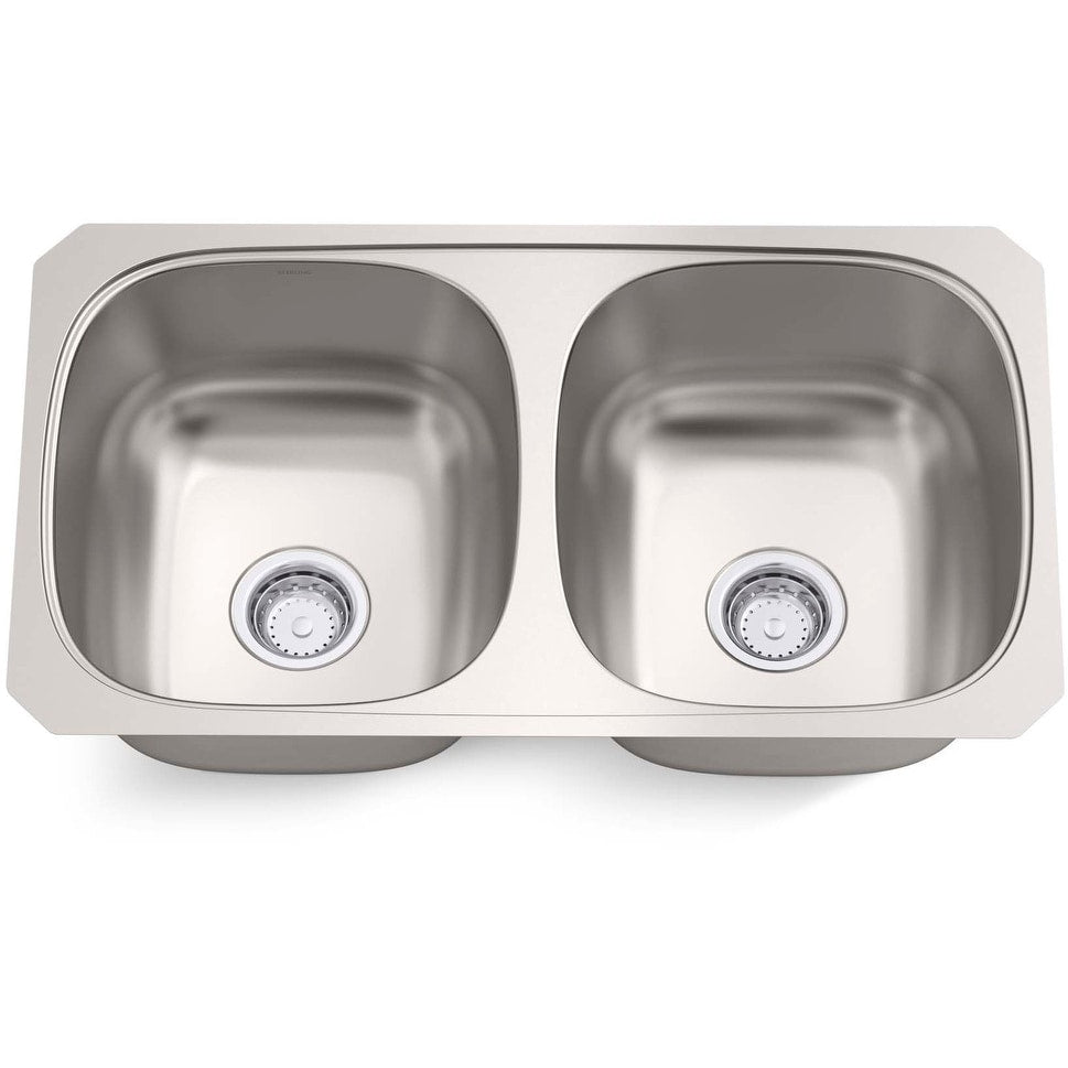 Sterling 36598 Valton 32 1 4 Undermount Double Basin Stainless Steel Stainless Steel