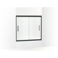 Sterling 542808 59P Finesse 55 1 2 High X 56 5 8 Wide Sliding Framed Matte Black Frame Finish With Smooth Clear Glass