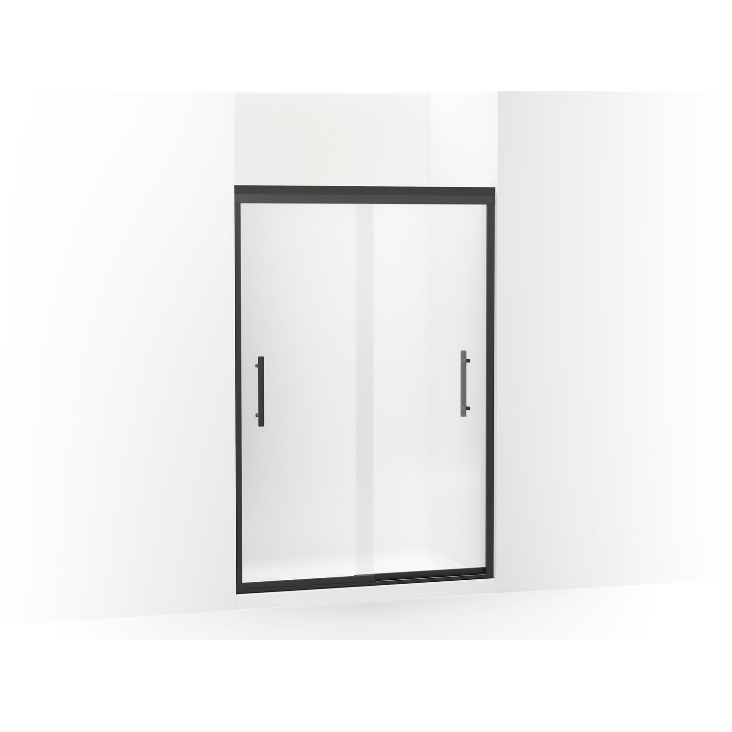 Sterling 547808 48P Finesse 70 1 16 High X 47 5 8 Wide Sliding Matte Black Frame Finish With Smooth Clear Glass